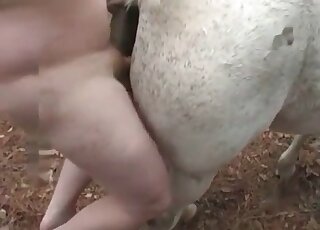 White animal screwing an overweight dude