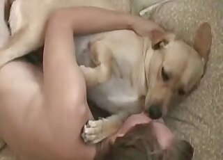 Puppy getting dicked hard in a twisted porn vid