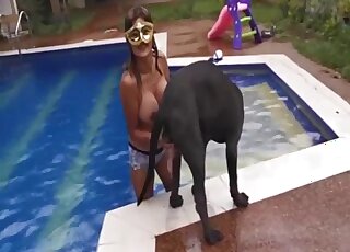 Stunning bestiality porn action with a hot zoophile