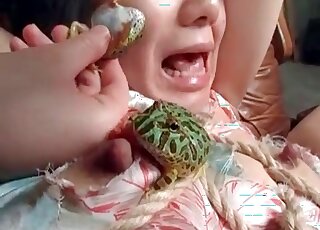 Japanese girl tortured with bugs