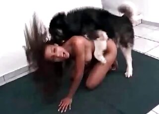 Black chick fucking a real beast