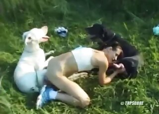 Cute chick gets pleasure from her sweet doggy