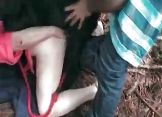 Unforgettable animal sex tube vid with outdoor sex