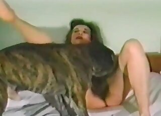 Awesome doggo enjoying hot sex with a busty gal