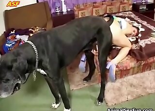 Butthole getting gaped by a dog penis