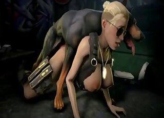 Cassie Cage gets fucked by a dog