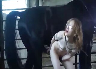Sey black horse is gonna fuck a sexier blonde gal